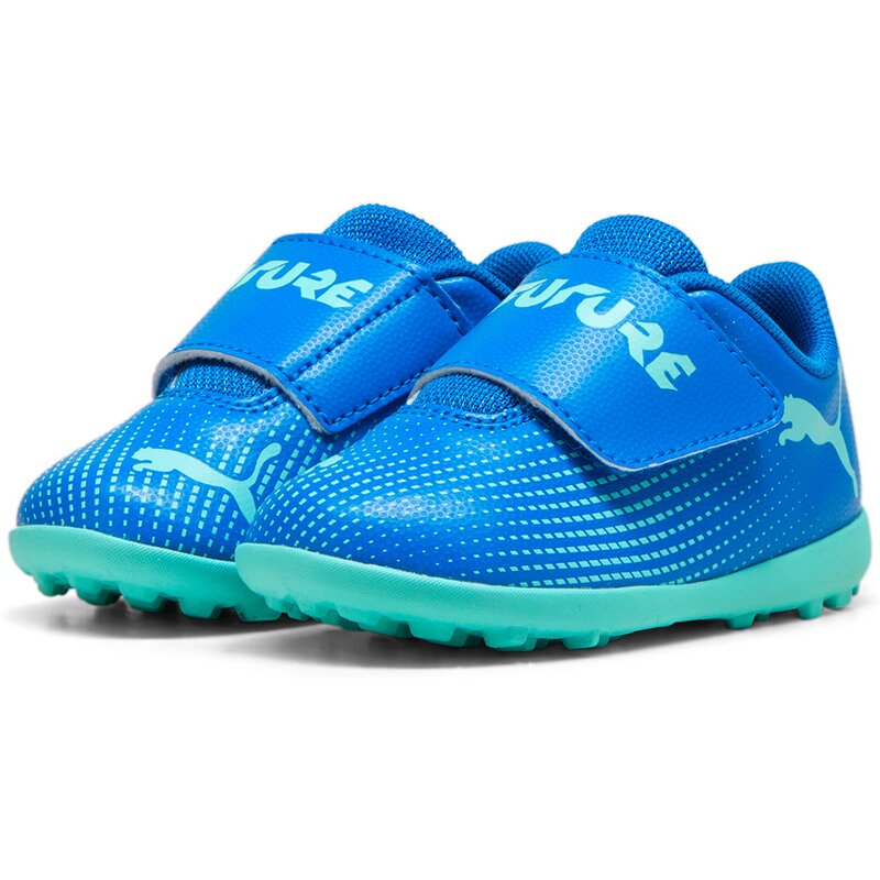 Футбольные бутсы для хард-корта future 7 play tt v inf Puma, цвет hyperlink blue-mint-puma white — фото 3