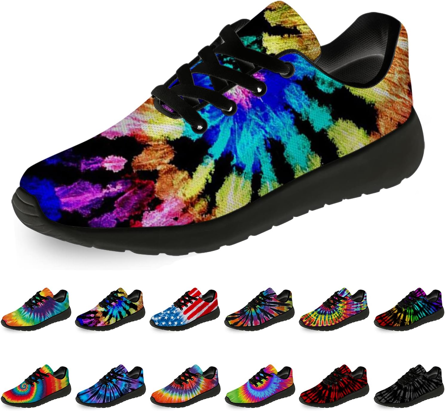 

Кроссовки Horethy Tie Dye для женщин и мужчин, беговые кроссовки, женские и мужские прогулочные, теннисные кроссовки, удобные спортивные кроссовки для джоггинга, подарки, мультиколор