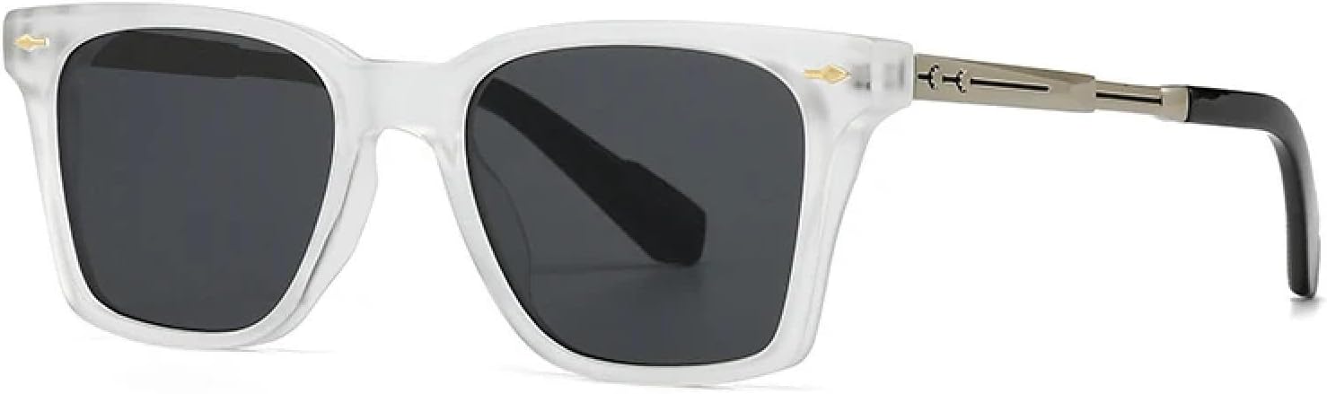 

Ретро женские солнцезащитные очки класса люкс с заклепками, модные мужские солнцезащитные очки с градиентным переходом цвета, солнцезащитные очки UV400 TVTBBVV, Transparent Grey