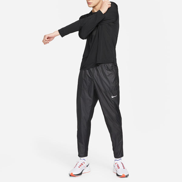 Спортивные штаны Men's Nike Storm-FIT Solid Color Lacing Waterproof Running Training Sports Pants/Trousers/Joggers Black, черный — фото 4