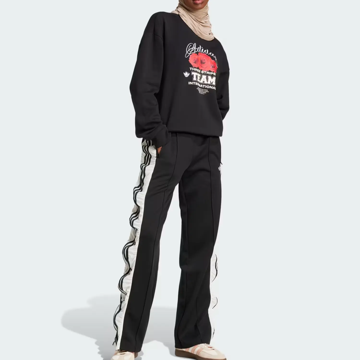 Тренировочные брюки с полосками Adidas Adidas Originals, черный — фото 3