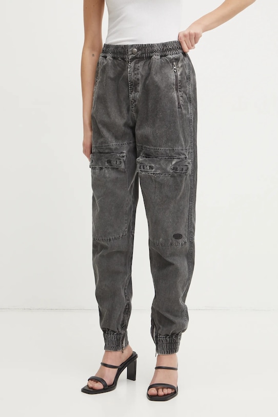

Хлопковые брюки P-RIDE-Q3 TROUSERS Diesel, серый