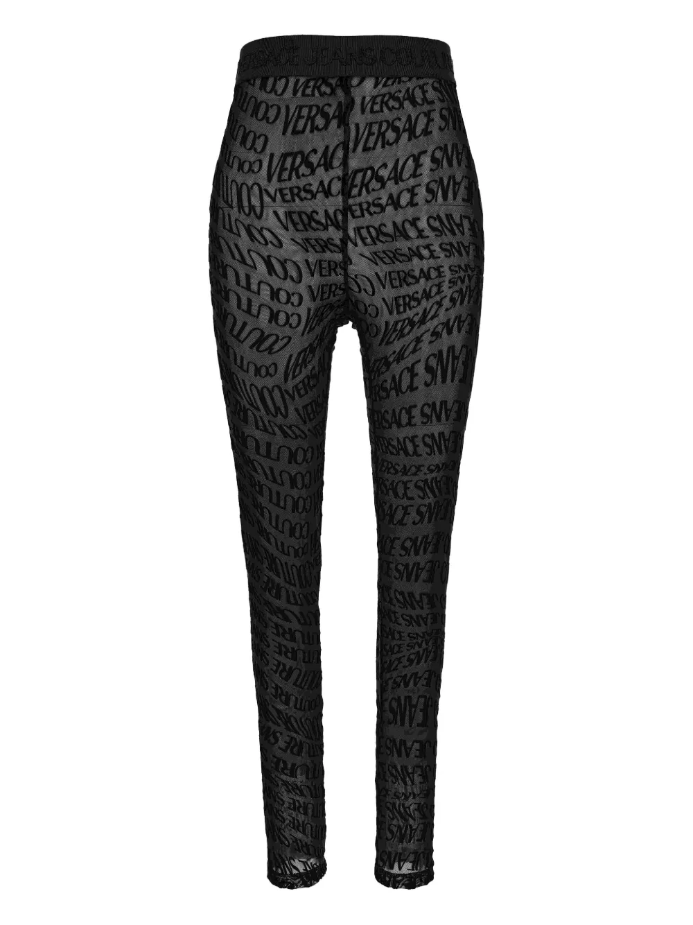 

Прозрачные леггинсы с логотипом Versace Jeans Couture, черный