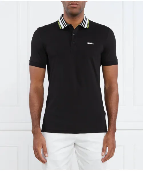 

Футболка поло Slim fit Boss Green, черный