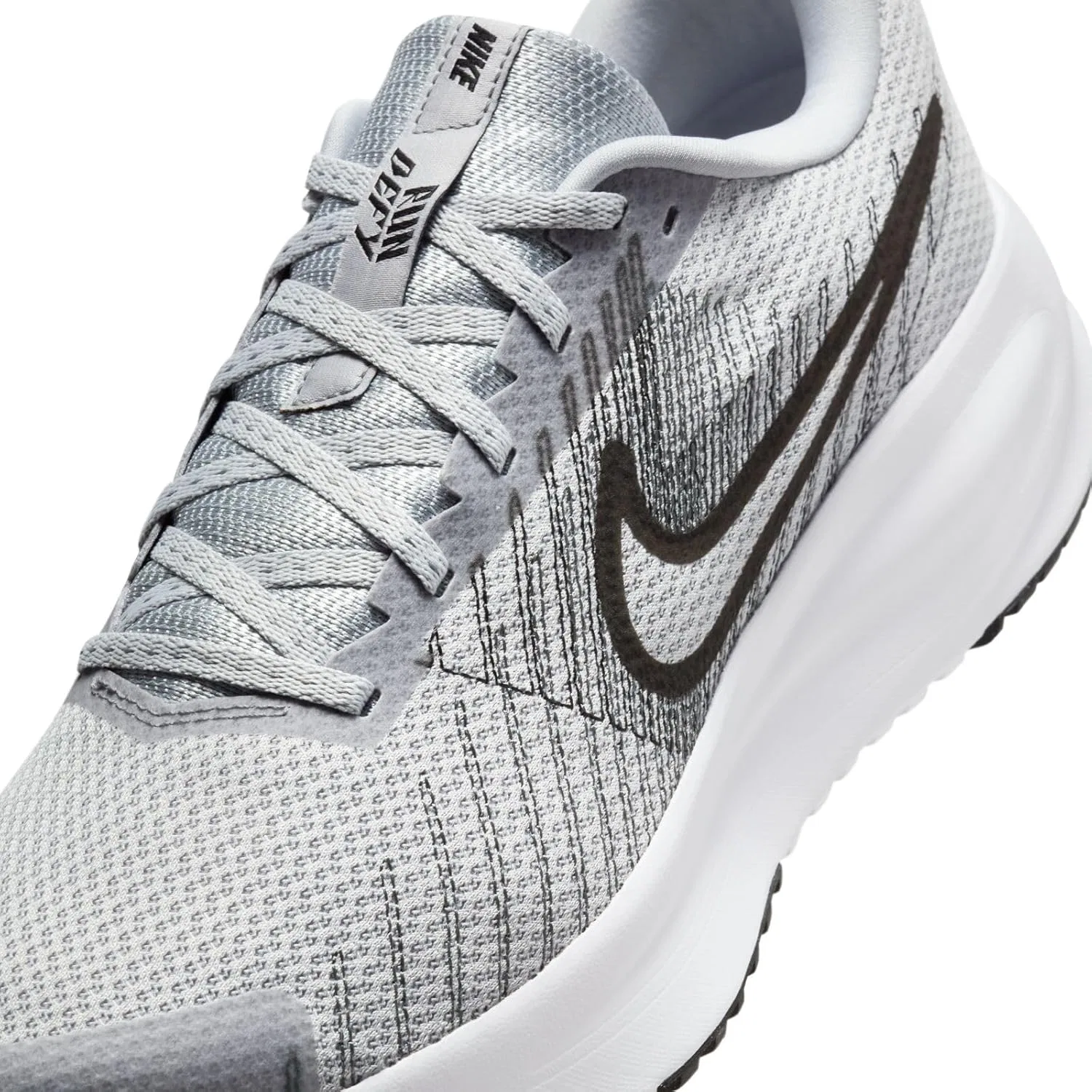 Мужские беговые кроссовки Nike Run Defy HM9594 для бега по шоссе, Wolf Grey Black White Iron Grey — фото 2