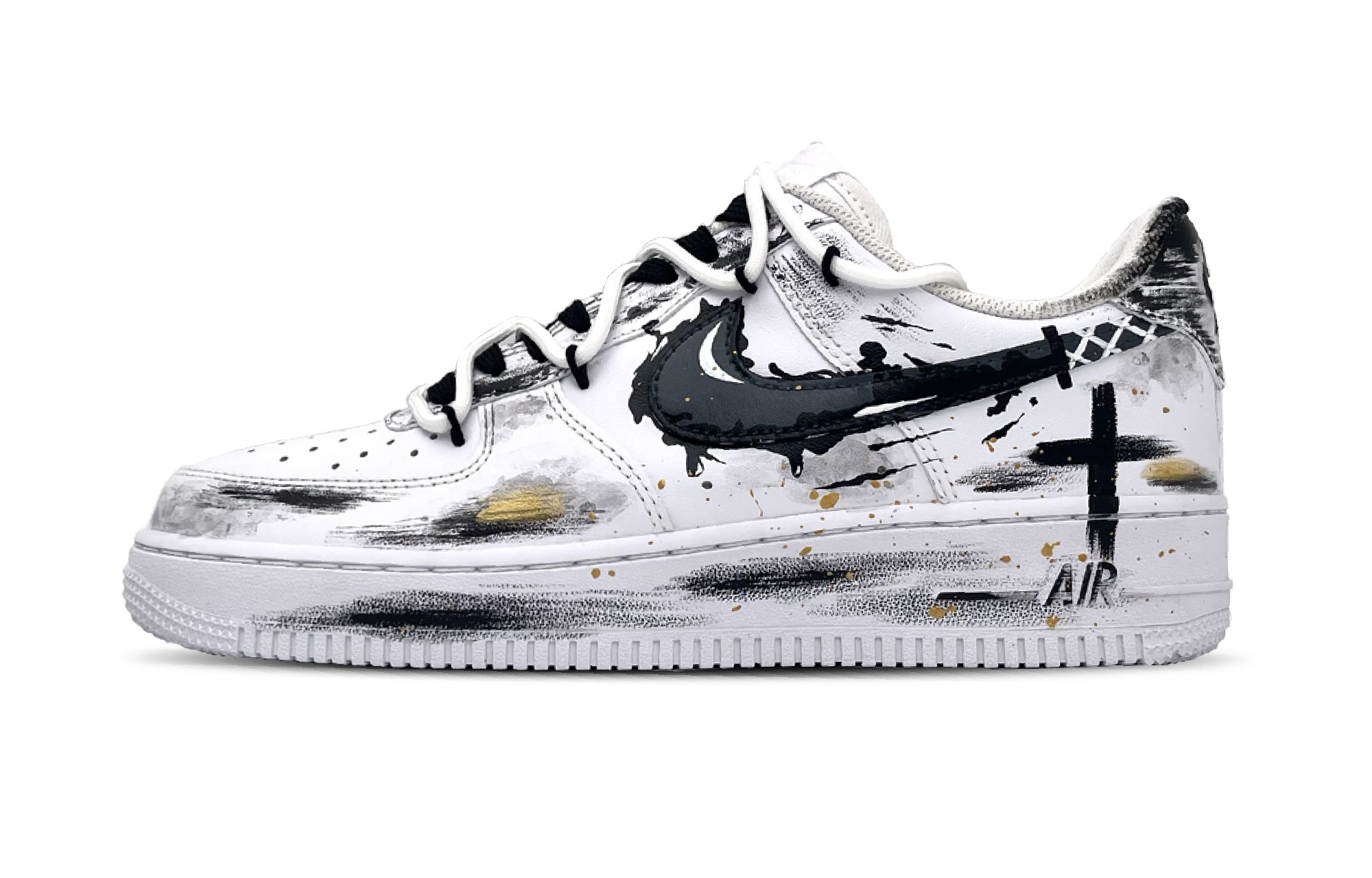 

Nike Кроссовки Air Force 1 для скейтбординга, износостойкие, низкие, мужские, черно-белые