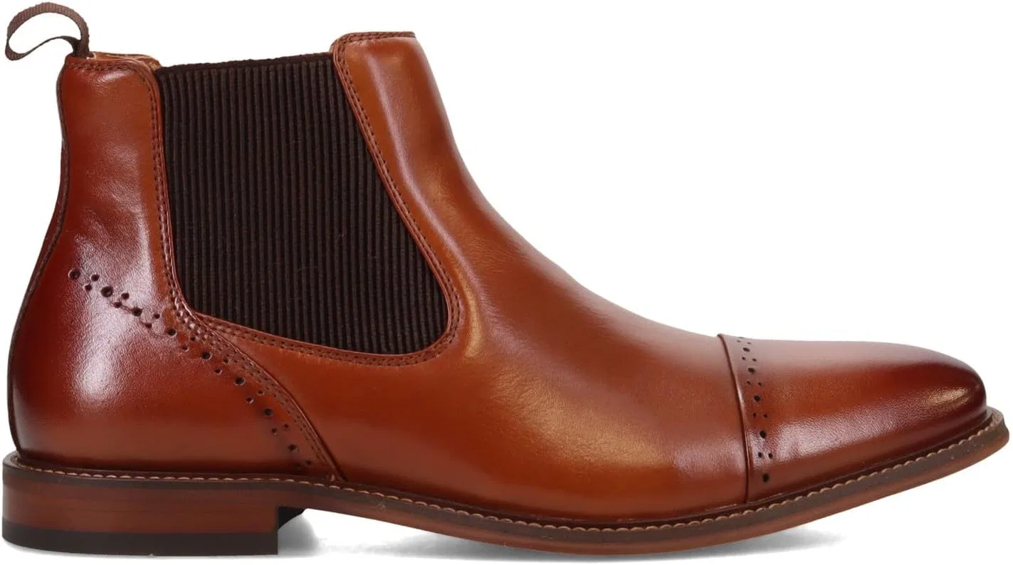 Мужские ботинки Maury Cap Toe от Stacy Adams, коньячный — фото 2
