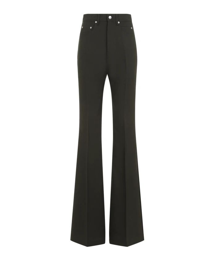 

Хлопковые брюки Bootcut AW24 Rick Owens, серый