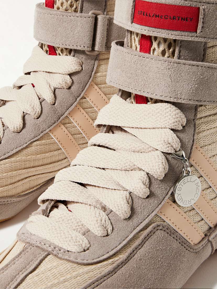 Высокие кеды Rasant 2.0 из веганского материала с сетчатой отделкой Stella Mccartney, бежевый — фото 4