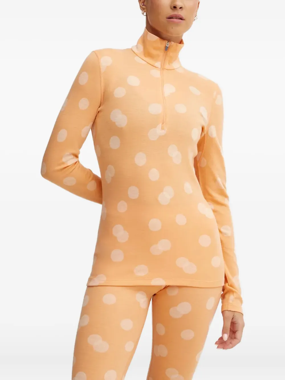 

Лыжный топ с воротником на молнии Icebreaker, оранжевый