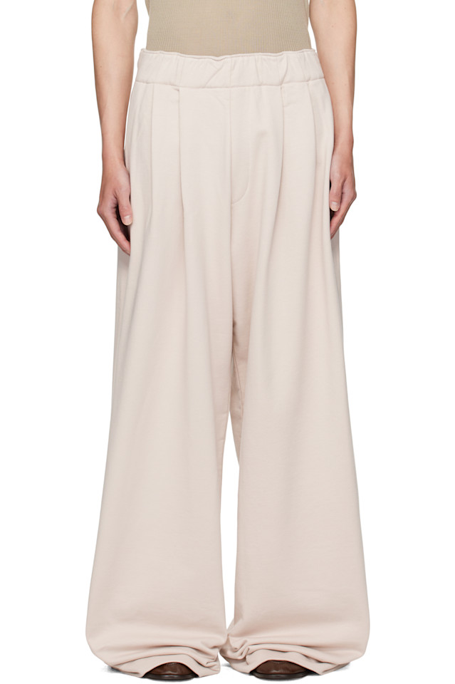 

Dries Van Noten Плиссированные спортивные штаны Off-White