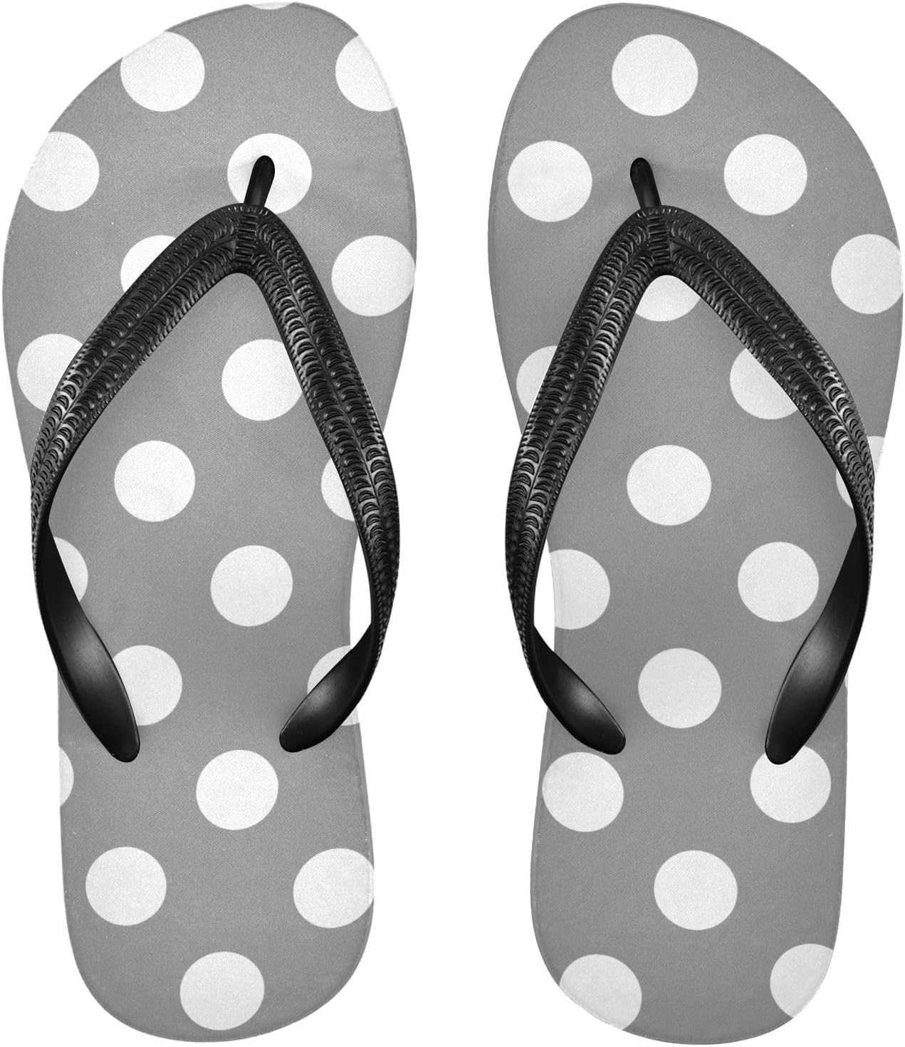 

Женские и мужские шлепанцы SPRIPORT с тонкими ремешками и горошком, удобные повседневные вьетнамки с амортизирующей подошвой, нескользящей резиновой подошвой, плоские сандалии для прогулок, пляжа и лета, темно-серый