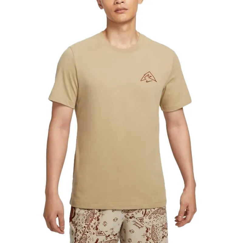 Мужская футболка Dri FIT Nike, бежевый/коричневый
