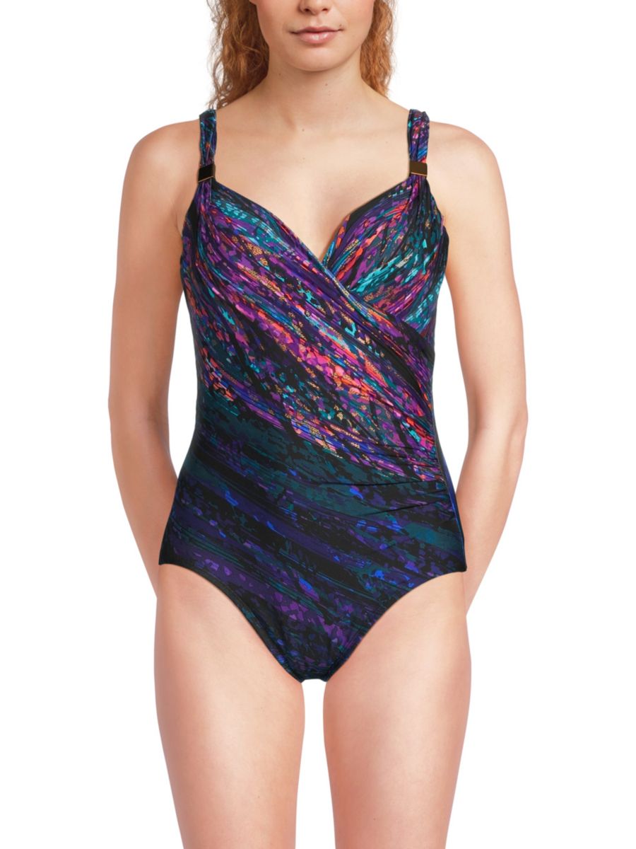 

Слитный купальник с принтом сирены Miraclesuit, синий мульти