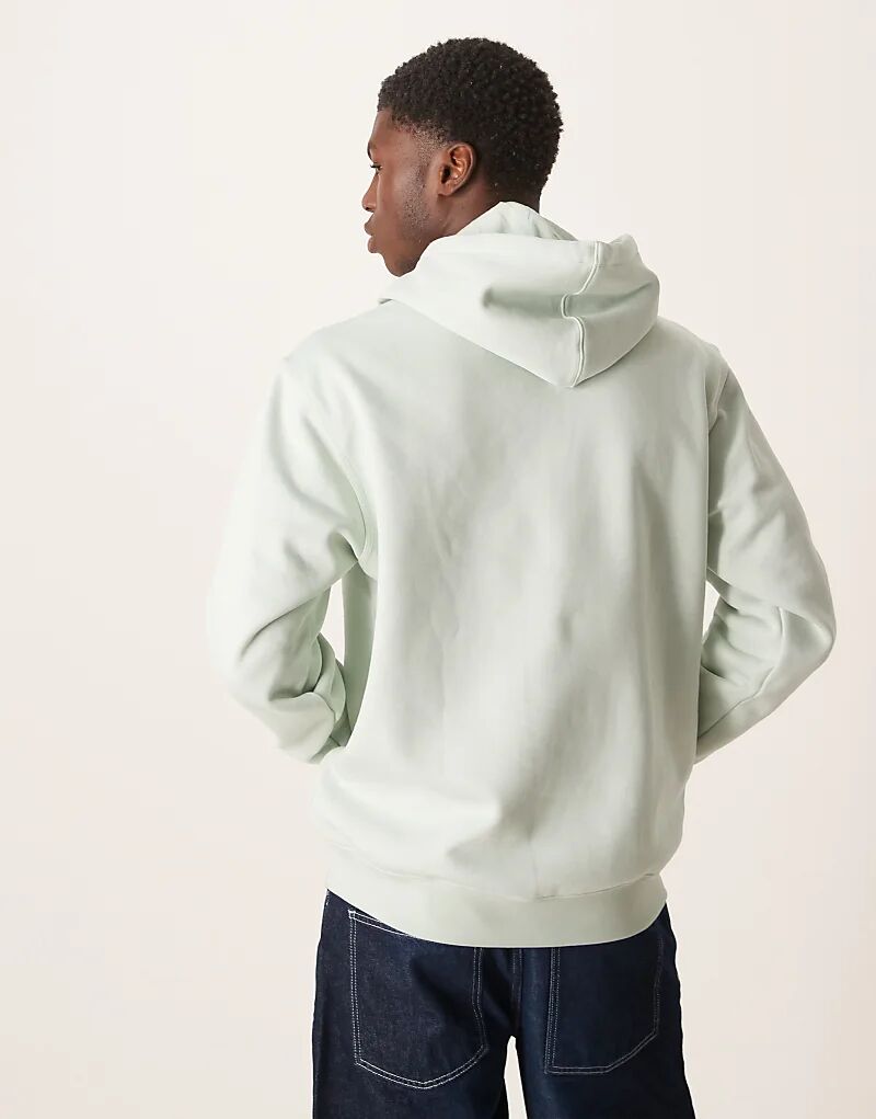 Толстовка свободного кроя Adidas Originals Essential в цвете шалфейно-зеленый — фото 4