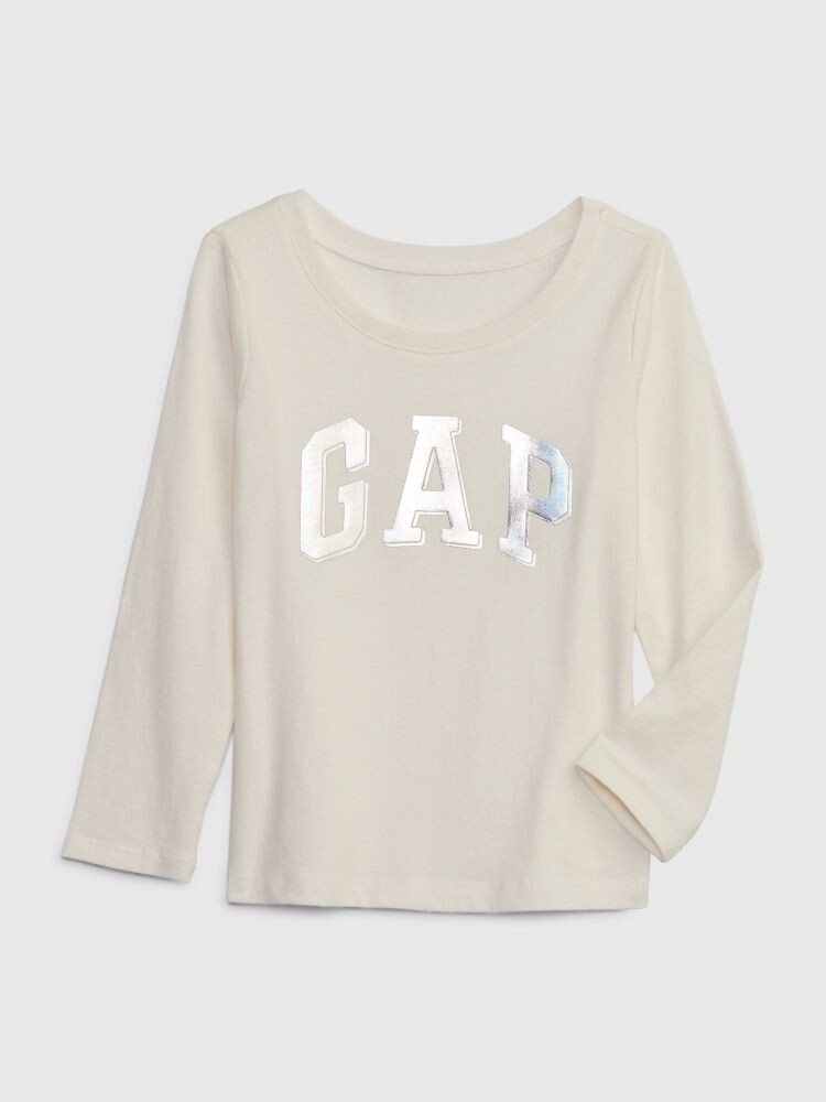 

Футболка с металлическим логотипом Gap, бежевый
