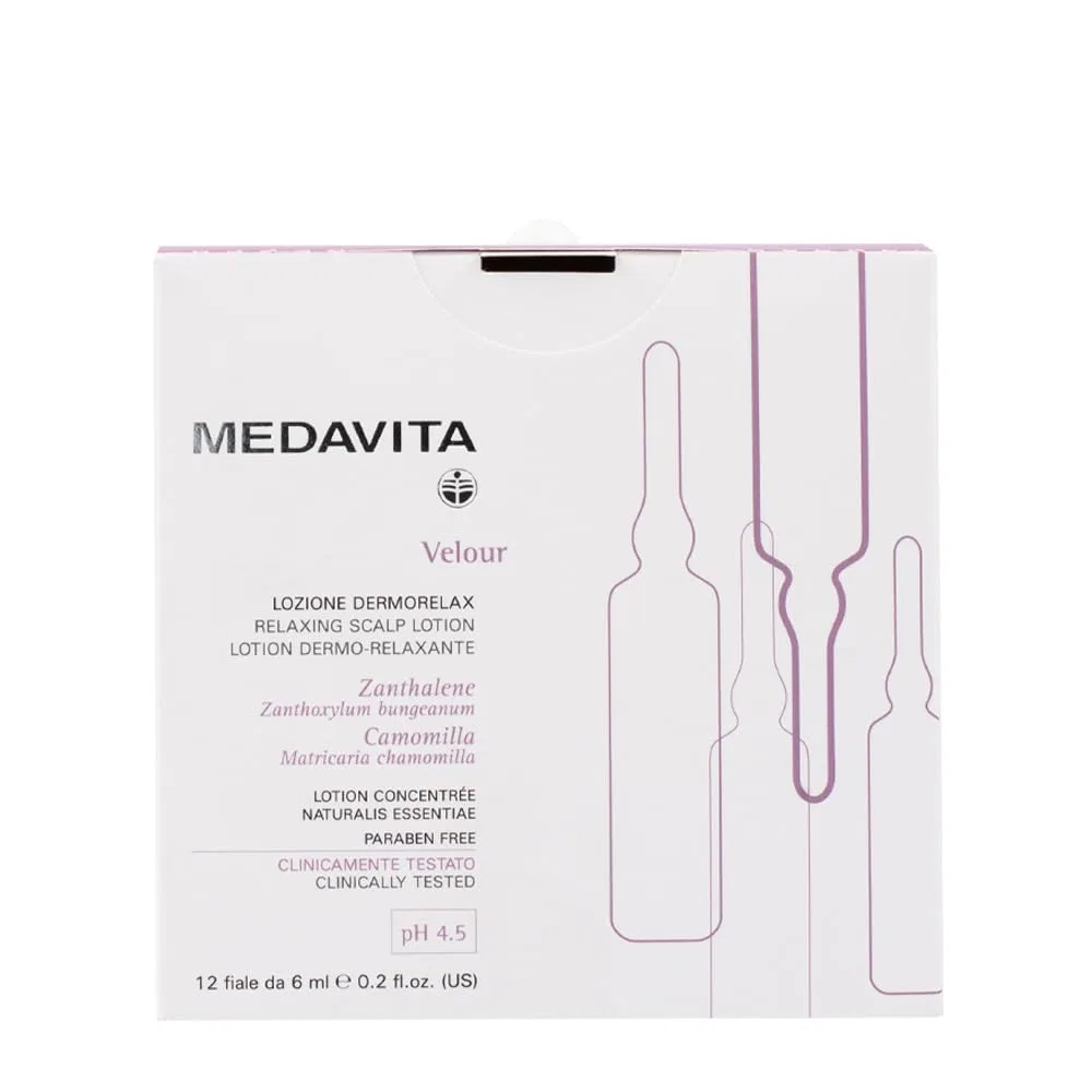 Лосьон для кожи головы Medavita Velour Relaxing Scalp Lotion, 12 x 6 мл Medavita