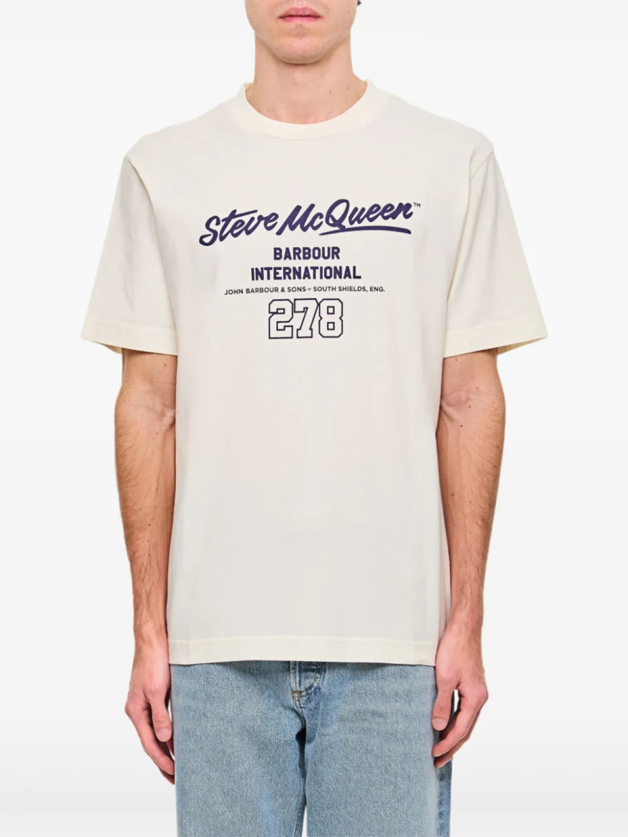 

Barbour International x Steve McQueen Colman Футболка, белый