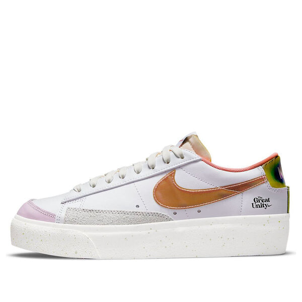 Кроссовки блейзер низкая платформа Nike, белый