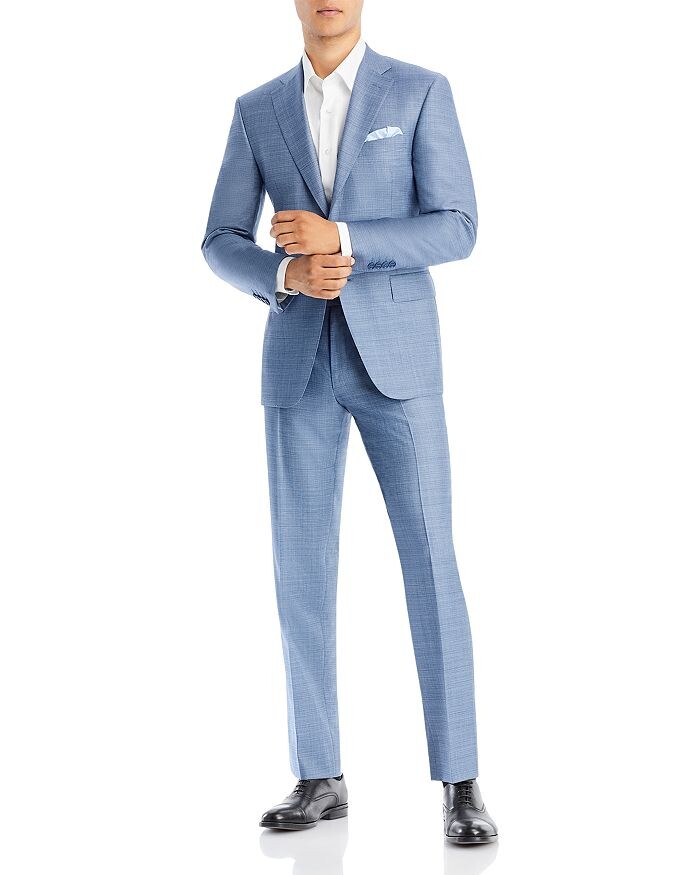 

Классический костюм Canali Siena из акульей кожи, синий