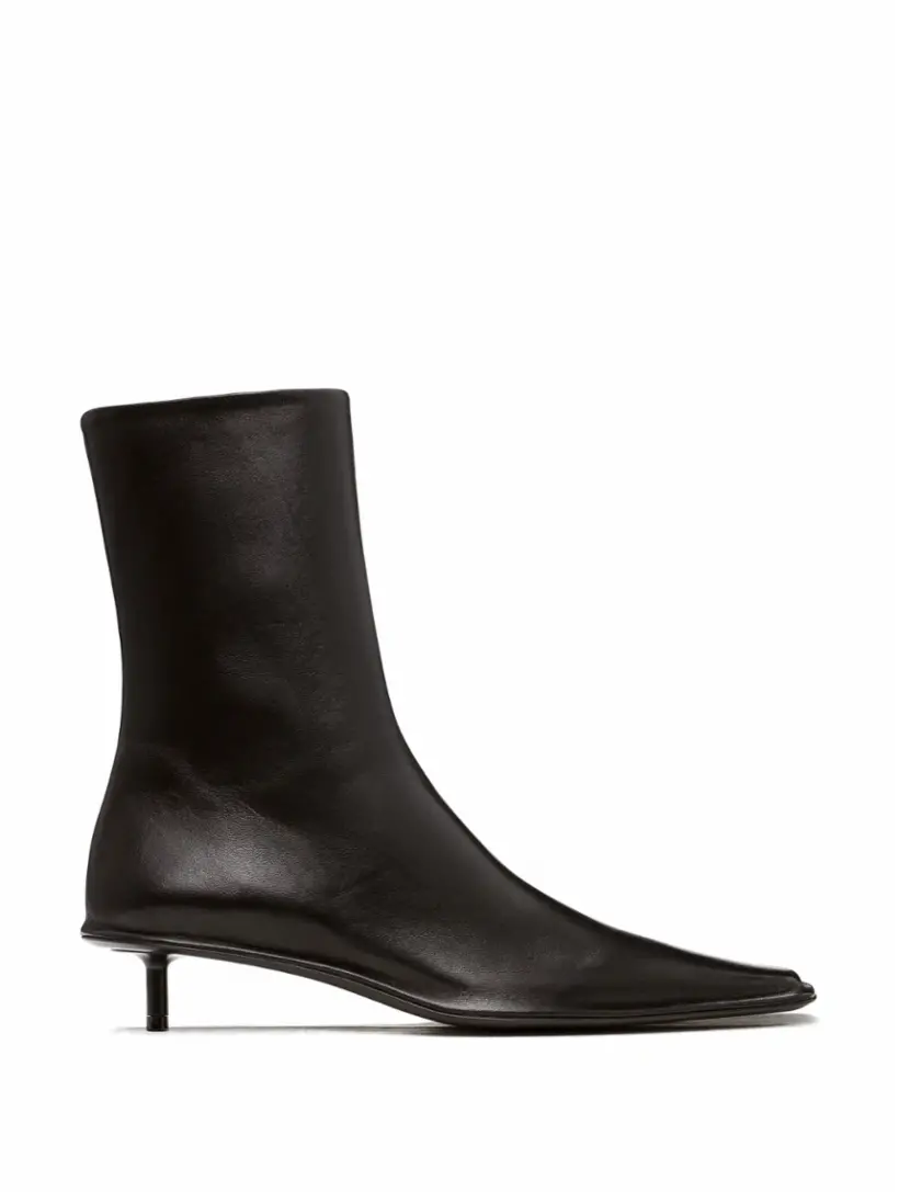

Кожаные ботильоны Jil Sander, черный