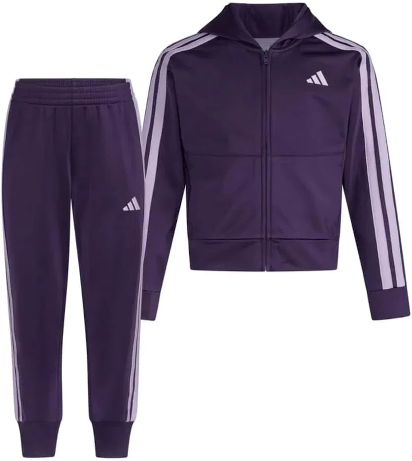 Детский спортивный костюм adidas, куртка и джоггеры, Dark Purple — фото 4
