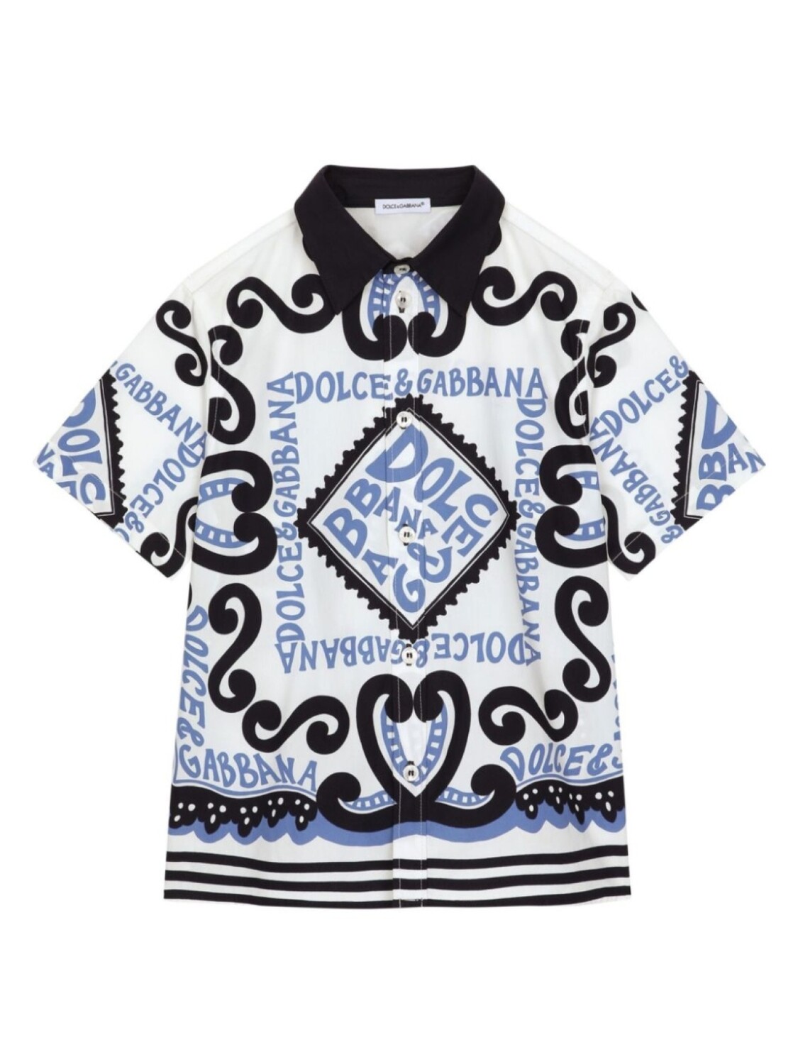 

Dolce & Gabbana рубашка с короткими рукавами и принтом Marina, белый