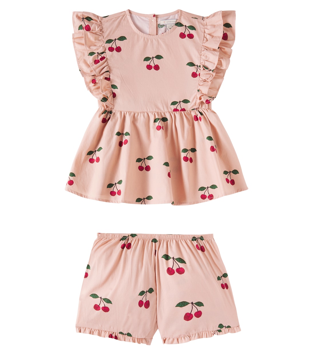 

Комплект из хлопкового топа и шорт с принтом Вербена Konges Sløjd, Ma Grande Cerise Blush