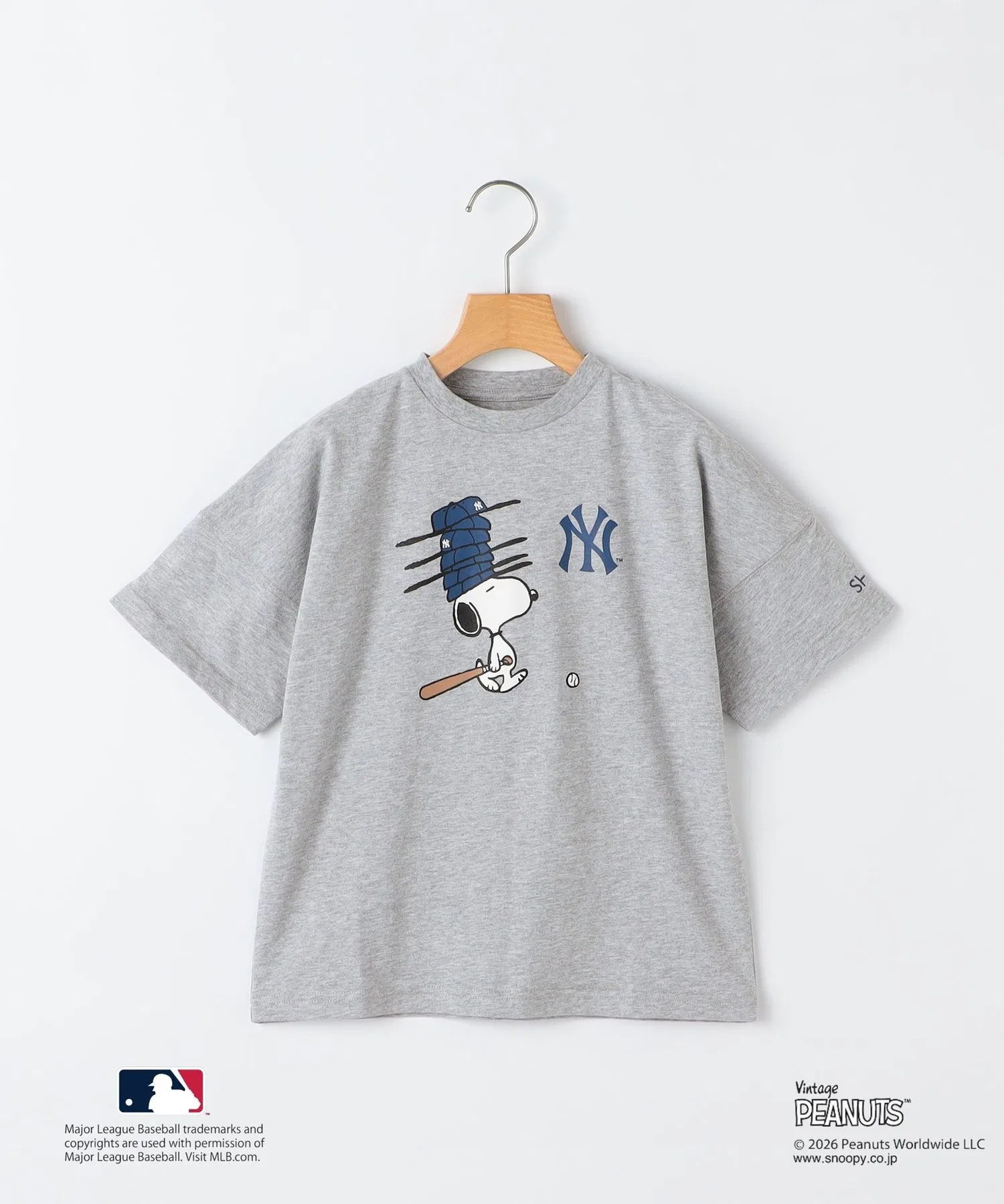 Детская футболка SHIPS KIDS: PEANUTS×MLB с принтом