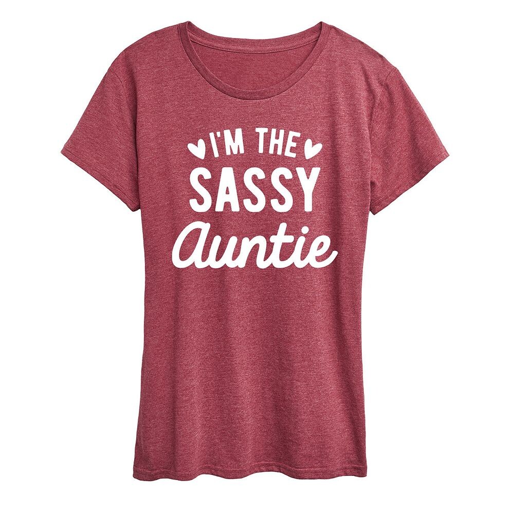 

Женская футболка с рисунком I'm The Sassy Auntie Licensed Character, красный