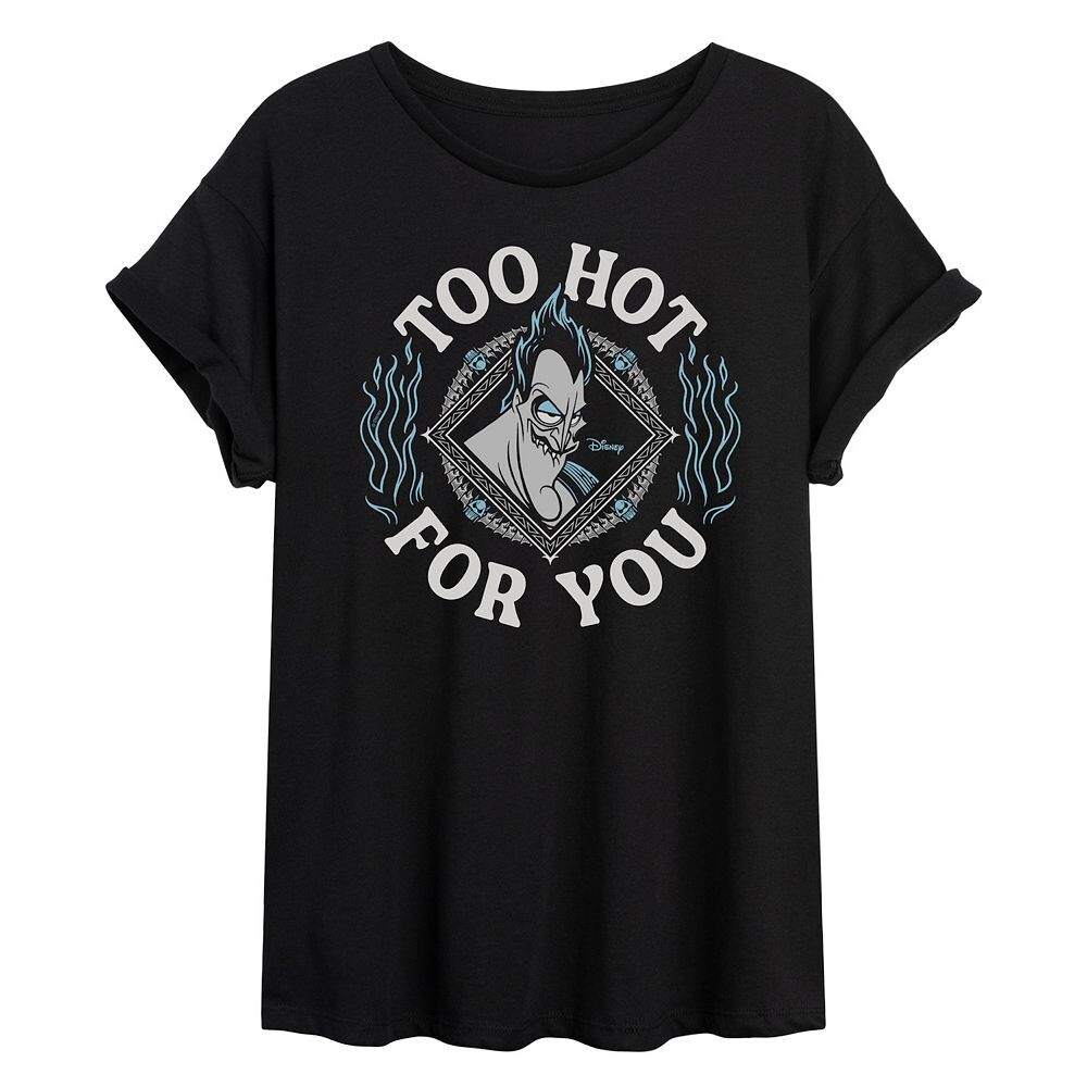

Огромная футболка Disney's Hercules Hades Juniors Too Hot For You, черный