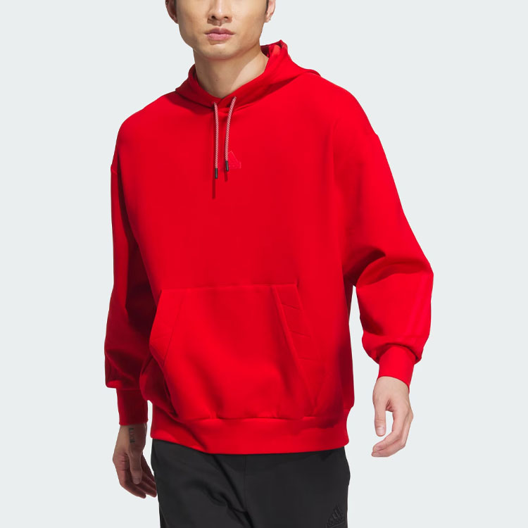 Футуристический стиль худи унисекс светло-алый Adidas — фото 4