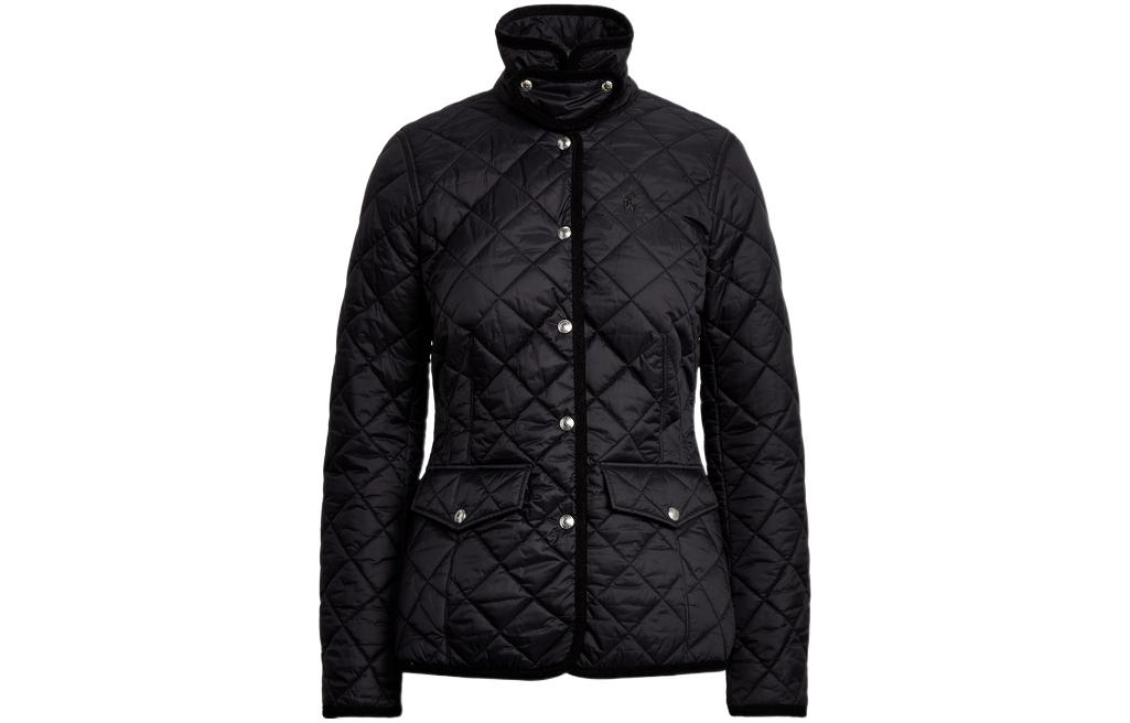 

Стеганая куртка с вышивкой Polo Polo Polo Ralph Lauren, черный