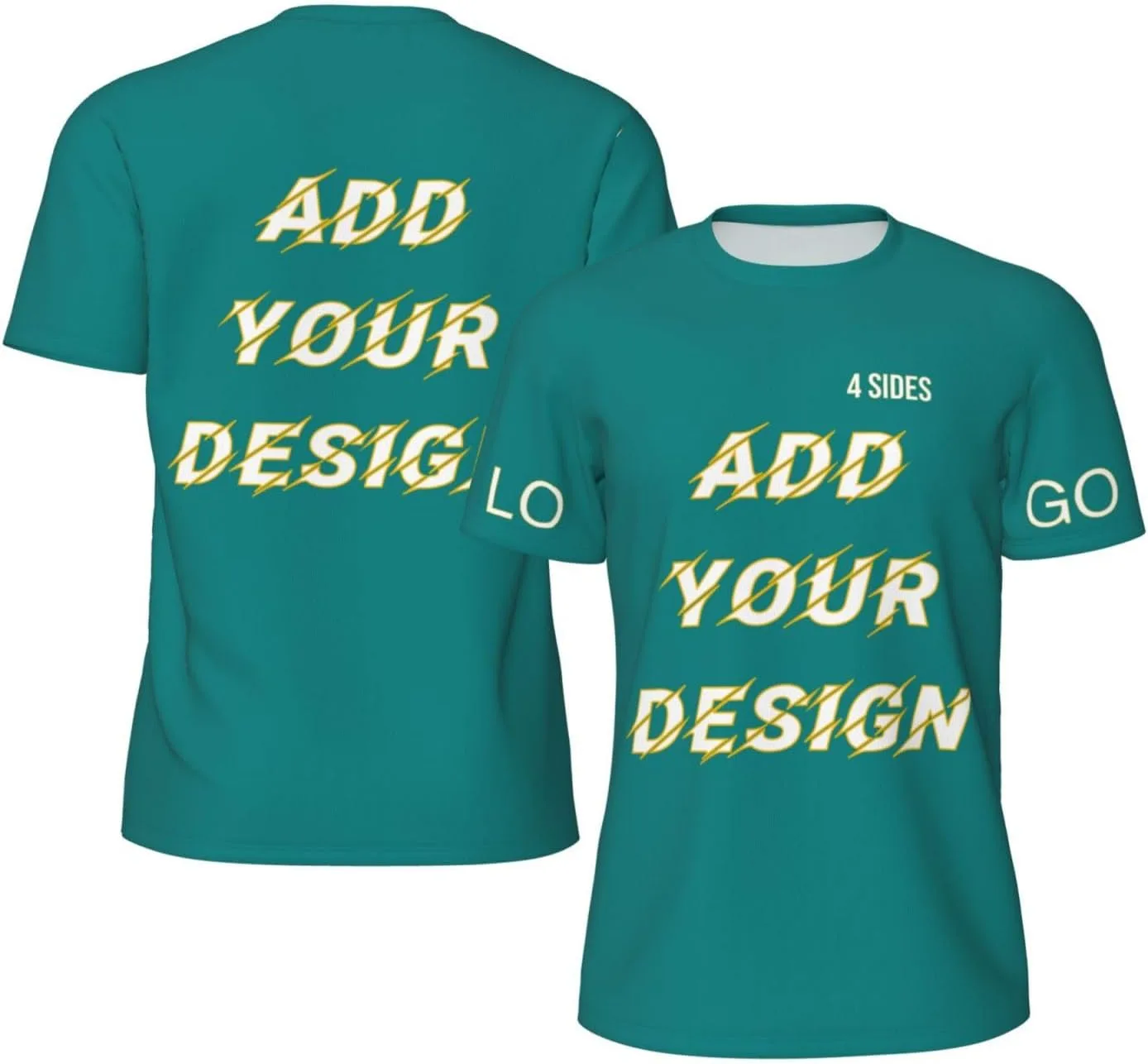 

Футболка мужская Custom T Shirts с принтом на 4 сторонах
