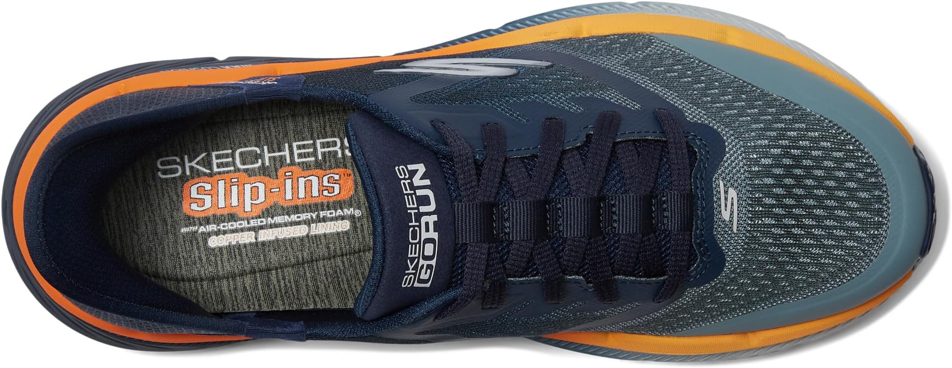 Кроссовки SKECHERS Skechers Hands Free Slip-ins Max Cushion Premier 2.0, Navy/Orange — фото 2