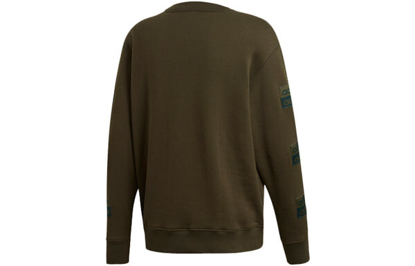 Толстовка adidas originals MENS D.R.Y.V. Crewneck Hoody Grey/Green, зеленый — фото 2