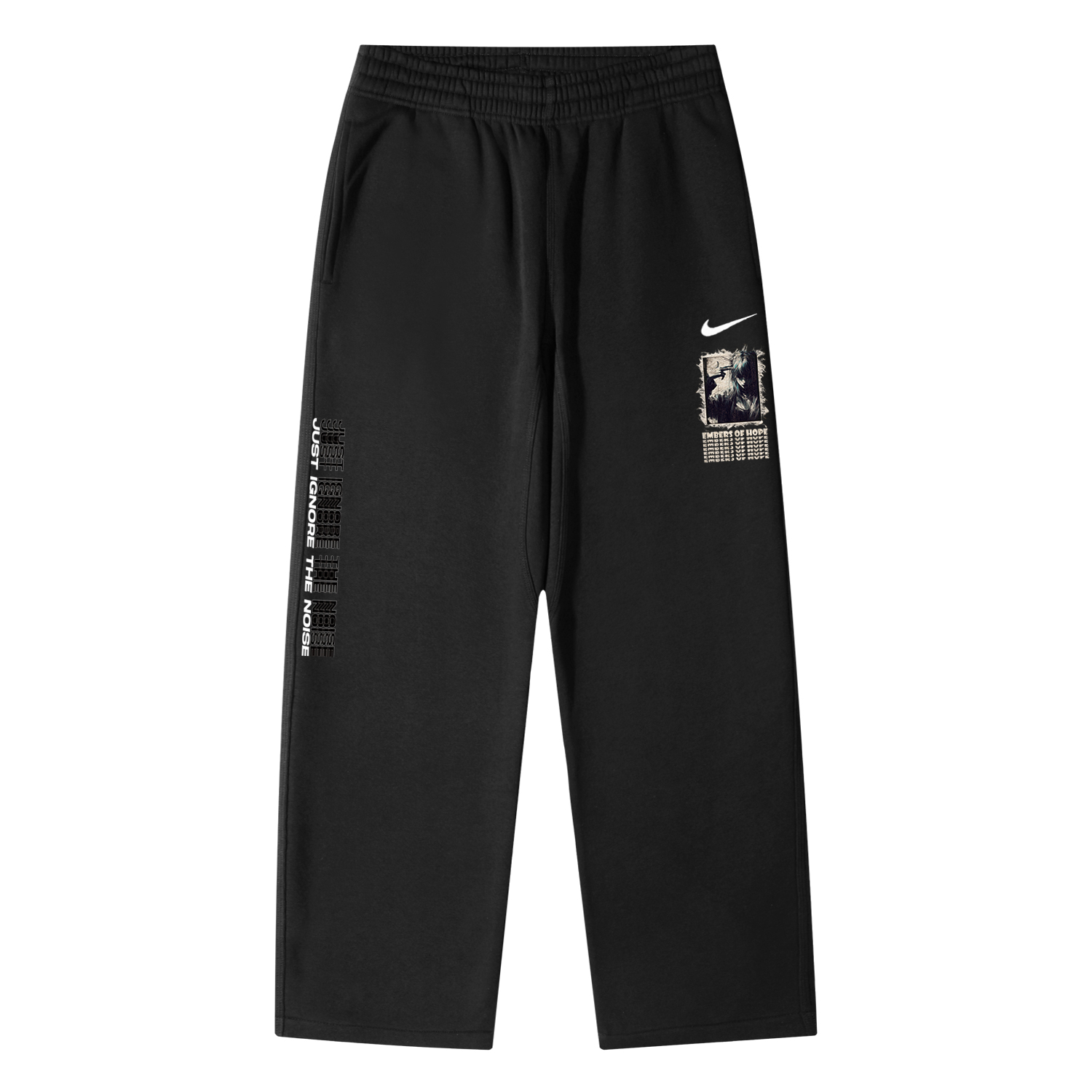 

Nike Вязаные спортивные штаны Unisex Black Thickened Straight Fit