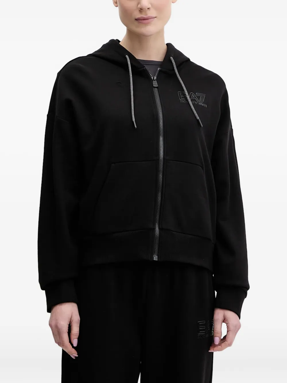 

Спортивный костюм с принтом логотипа Visibility Ea7 Emporio Armani, черный