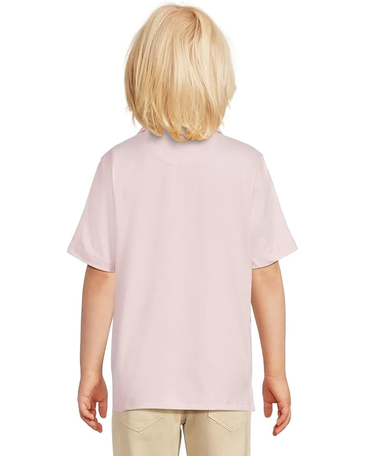 Поло Johnston & Murphy Kids Micro Stripe Polo (Big Kid), Pink — фото 2