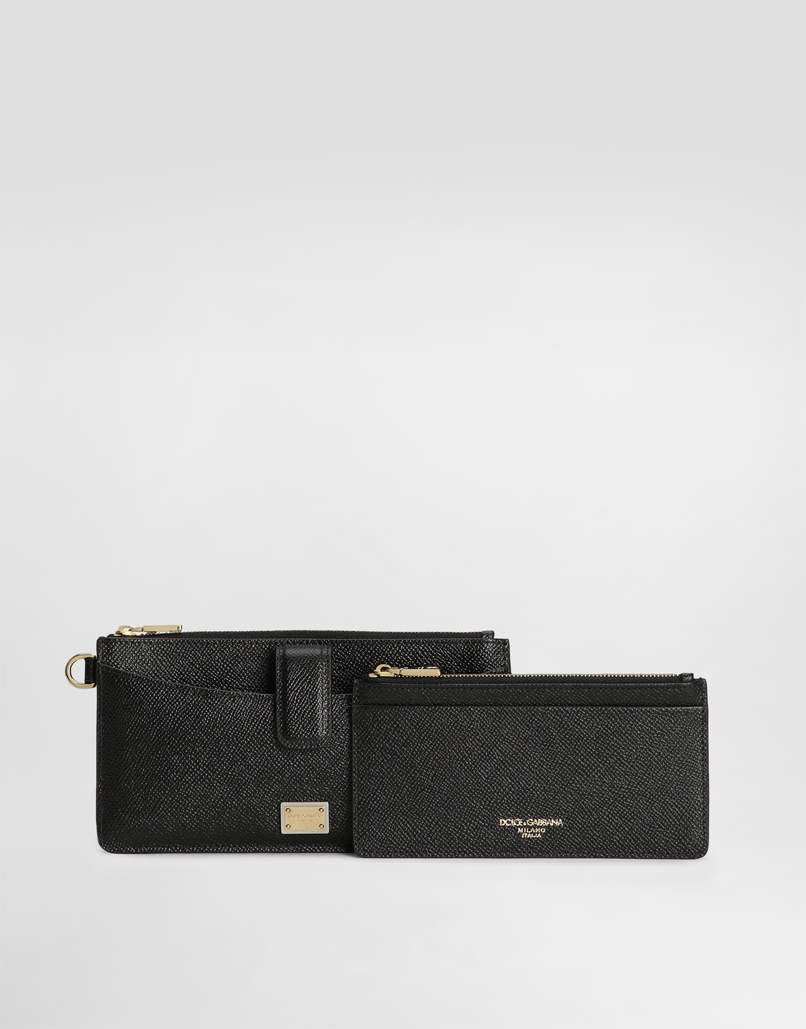 Кардхолдер из телячьей кожи dauphine Dolce & Gabbana, черный — фото 4