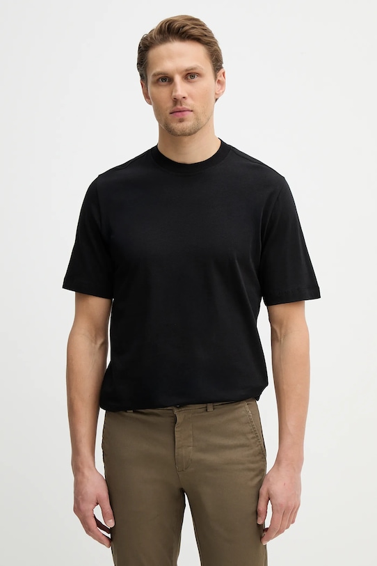 

Хлопковая футболка Sisley, черный