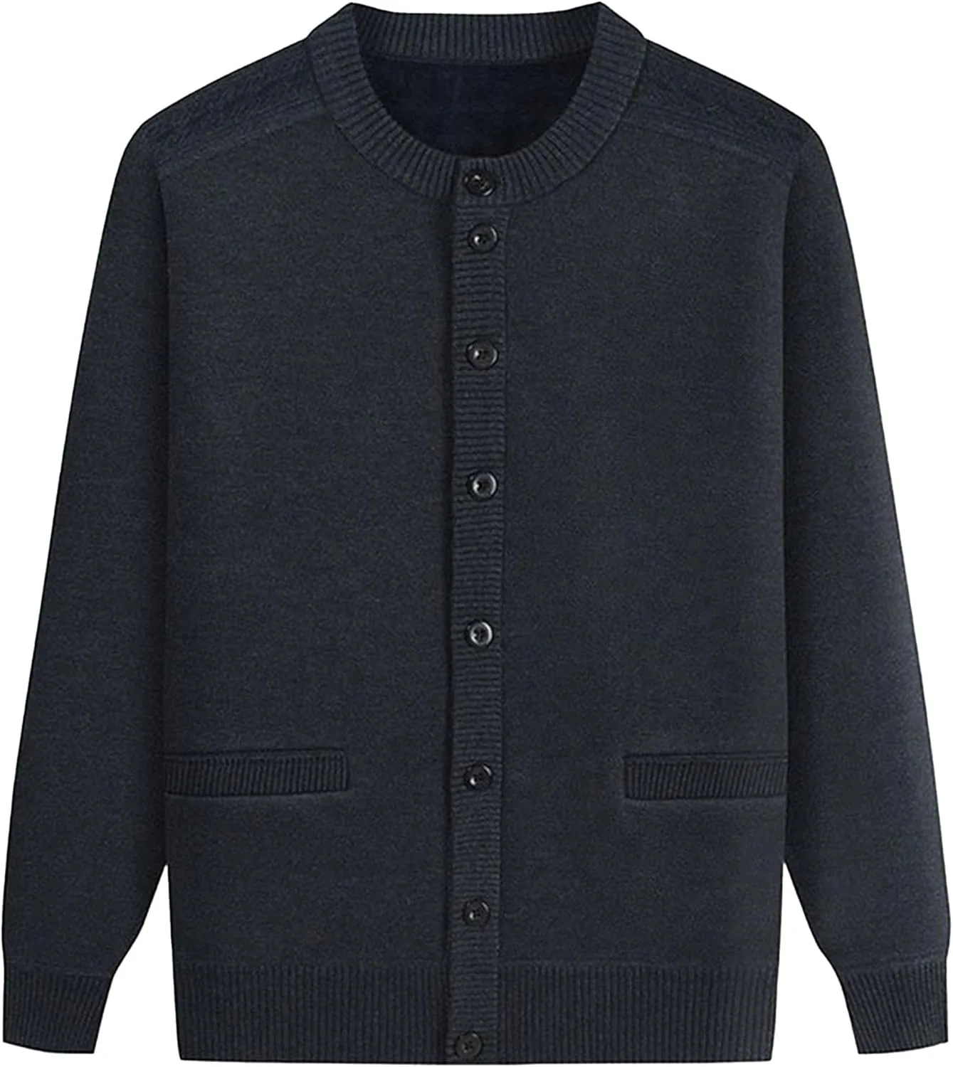 

Мужской кардиган V-образного выреза с длинными рукавами и карманами