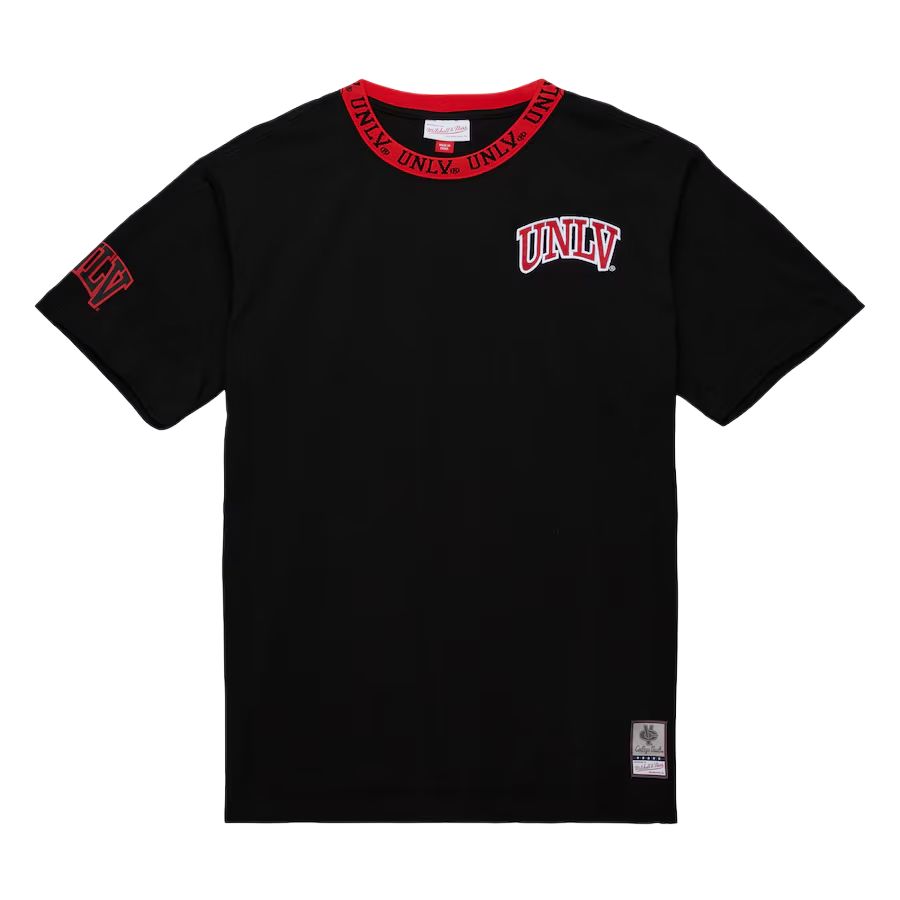 

Mitchell Ness Футболка Mitchell & Ness x NCAA UNLV Rebels Jacquard Ringer Vintage Logo мужская black, Черный, Mitchell Ness Футболка Mitchell & Ness x NCAA UNLV Rebels Jacquard Ringer Vintage Logo мужская black