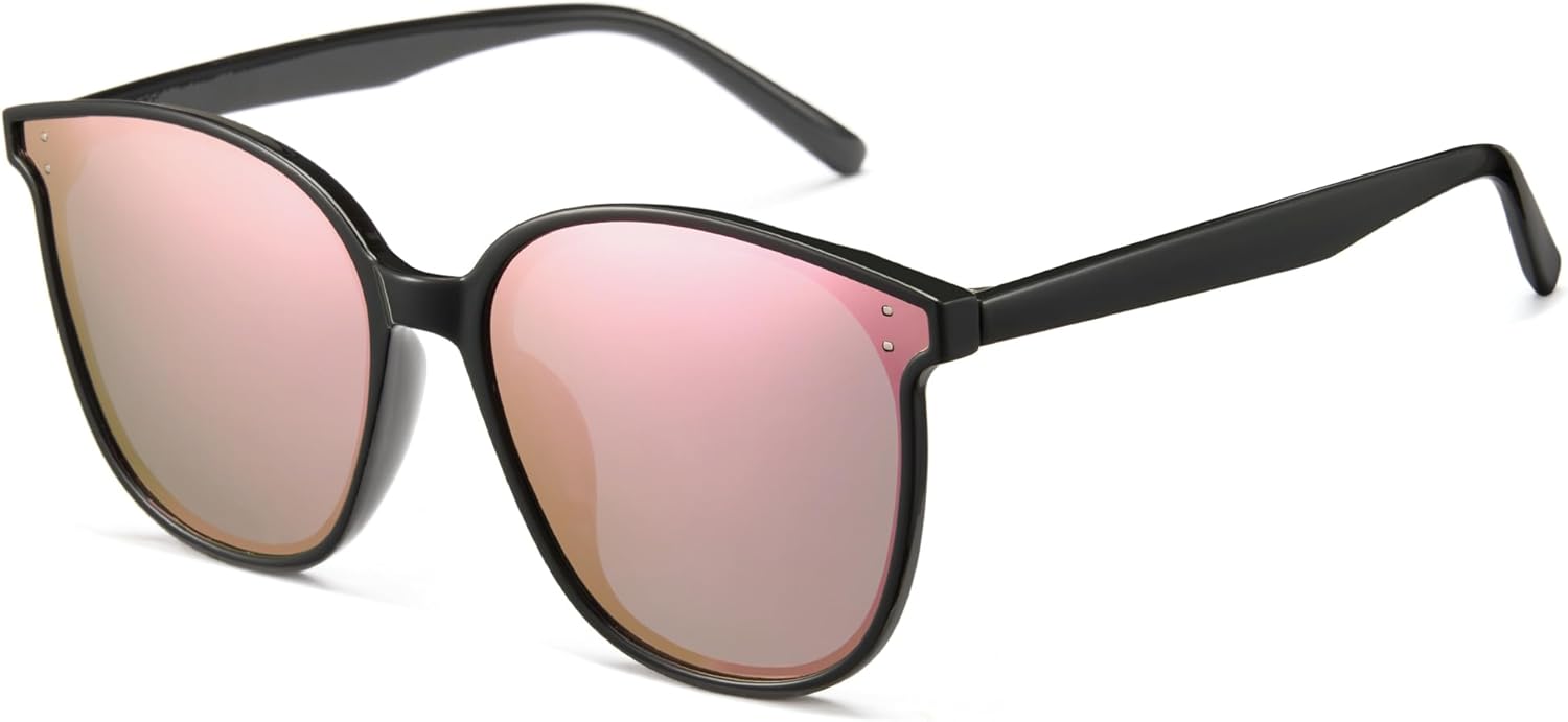

Солнцезащитные очки Cyxus Oversized Cat Eye для женщин, поляризованные линзы, защита от УФ-излучения, для пляжа, музыкальных фестивалей, шопинга, 1902, 02-oversized Cat Eye Sunglasses-pink Lens Black Frame