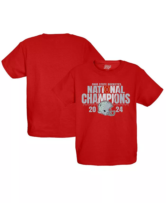 

Футболка "Big Boys and Girls Scarlet Ohio State Buckeyes College Football Playoff 2024 National Champions Fall Apart" Blue 84
