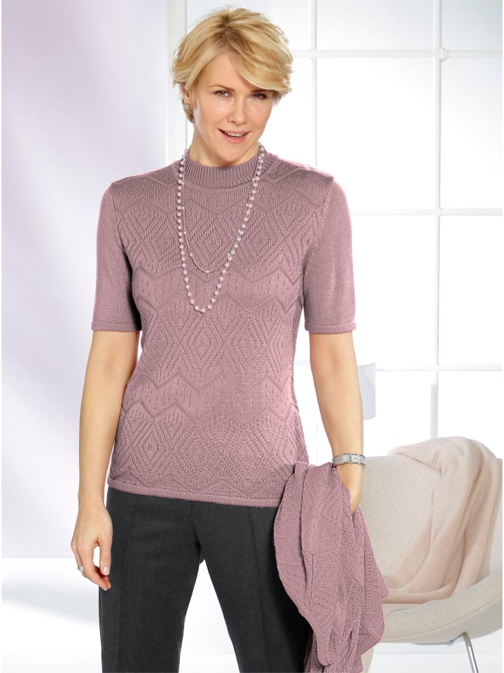 

Свитер с короткими рукавами цвета пыльной розы WITT WEIDEN