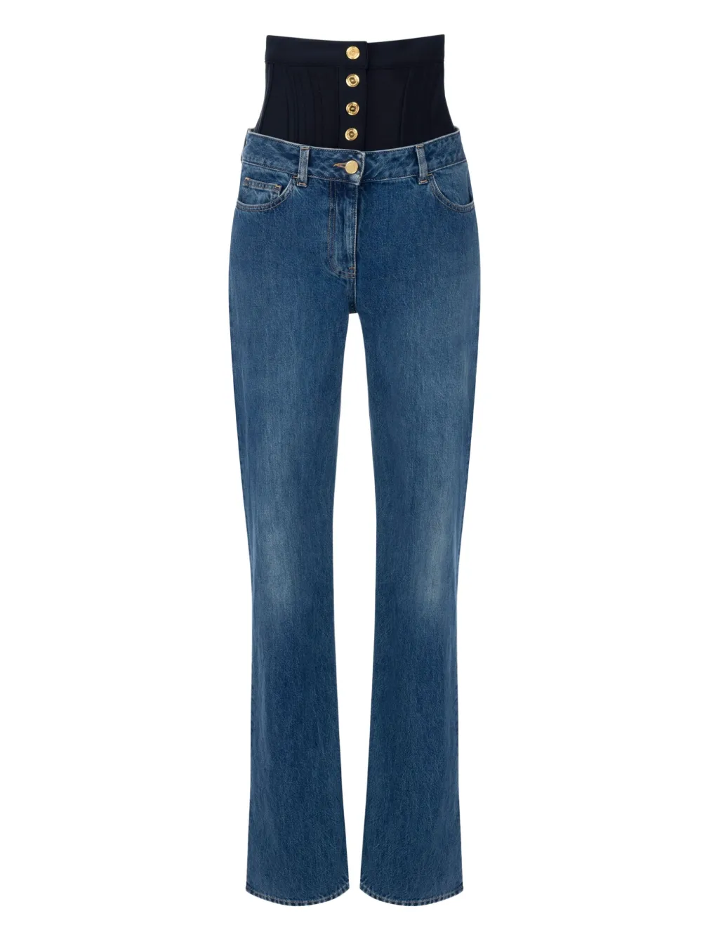 

Джинсы с корсетом Elisabetta Franchi, синий