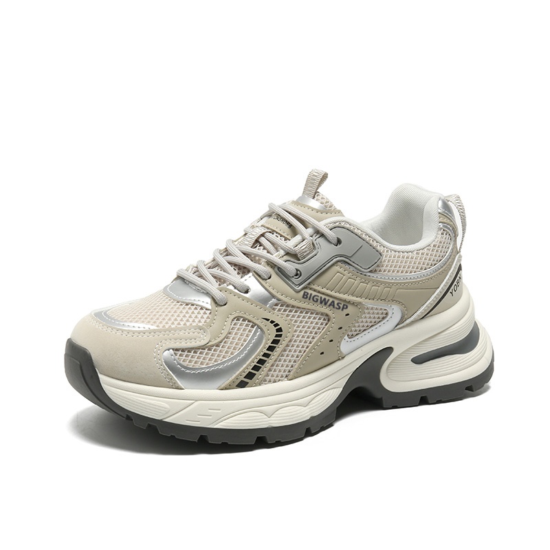

Низкие, износостойкие, нескользящие, массивные, мужские кроссовки BIGWASP, Silver Gray