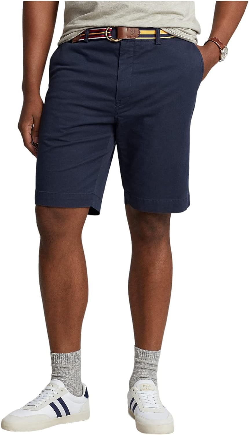 Polo Ralph Lauren мужские классические 6" эластичные шорты чинос, Ink Blue — фото 3