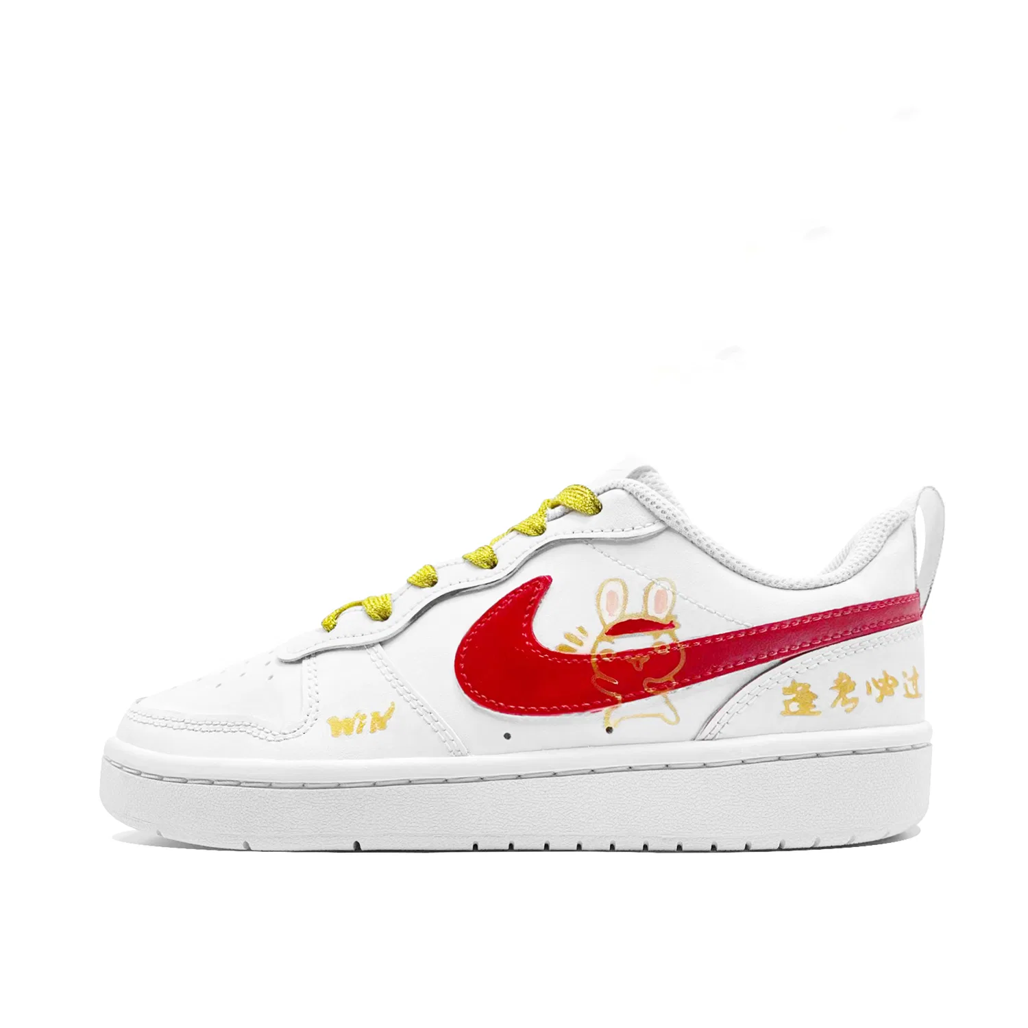 Детские кроссовки для скейтбординга Nike Court Borough Low Red Gold — фото 3